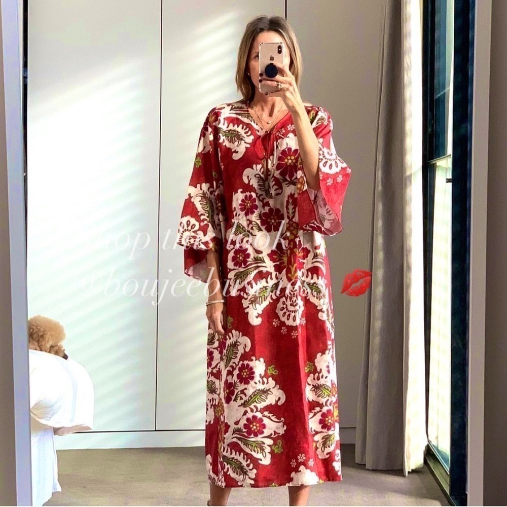 ZARA BNWT Linen Blend Printed Tunic Dress
